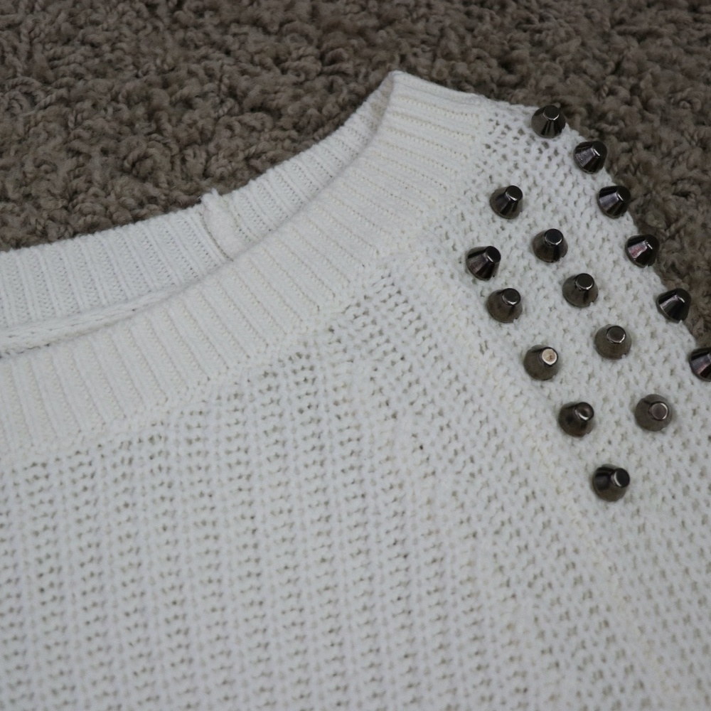 Express Sweater with Sleeve Detail and Studs